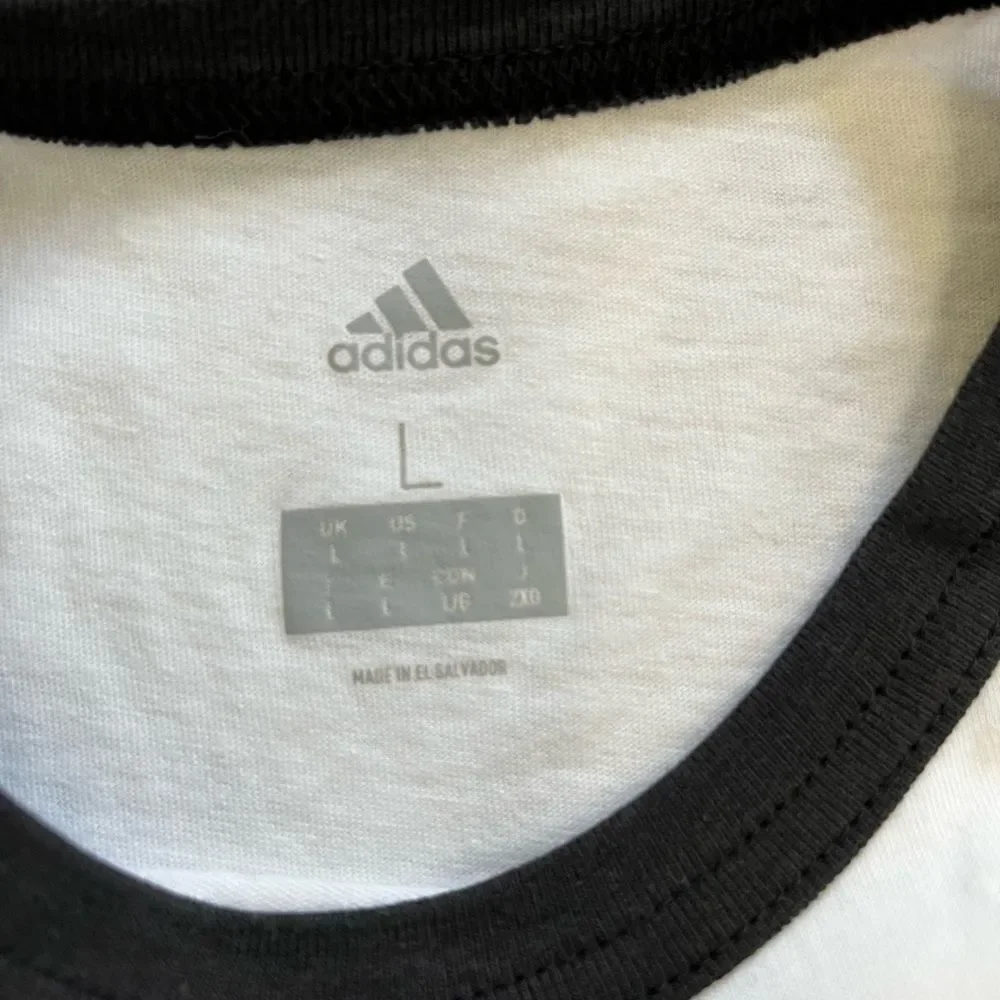 🌴 Adidas Girls L “Hair Bows & Home Runs” Graphic Baseball Tee